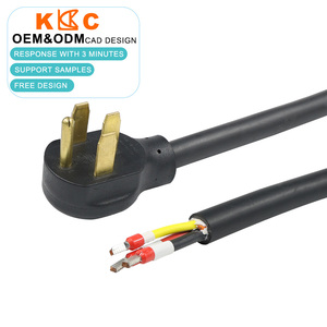 50A 125/250V NEMA 14-50P Power Cord AC 12500W Heavy Duty Industrial Grade <b>PVC</b> Wire <b>Stripped</b> End Pigtail Cable - Product Image 2