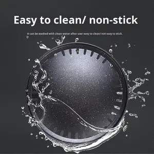 Poêle à griller antiadhésive en pierre Maifan <span class=keywords><strong>de</strong></span> style coréen, plaque ronde pour barbecue à <span class=keywords><strong>domicile</strong></span>, pour la cuisine en intérieur et le barbecue en extérieur - Product Image 2