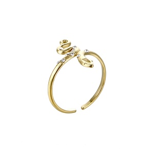 Anillo de Serpiente de Acero Inoxidable con Circonita Cúbica, Joyería Fina para Boda - Product Image 3
