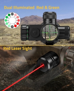 CVLIFE 2,5-10x40e mira iluminada en rojo y verde con montura de 20mm para caza al aire libre - Product Image 3