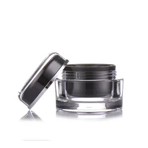 Atacado 10g 15g 1 oz 50ml Face Cream Containers Cosmetic Acrylic Jar Round Double Acrylics Jar