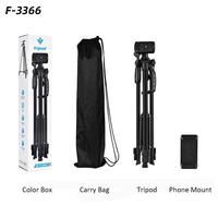 Trépied 360 3366, support de téléphone 3520 pour diffusion en direct, trépied pour caméra, support de téléphone portable, support de sol pour selfie de nuit