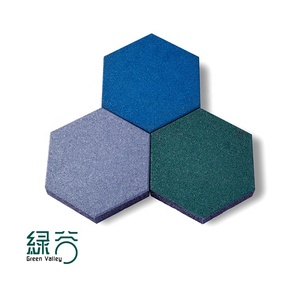 Al aire libre Sexangle baldosas de goma/caucho táctiles azulejos para los niños juegos de jardín/al aire libre baldosas - Product Image 2
