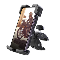 Soporte de Teléfono Ajustable a Prueba de Golpes para Manillar de Bicicleta de Montaña, Motocicleta, Scooter, Vehículo Todoterreno, Compatible con Teléfonos Inteligentes de 4-7 Pulgadas