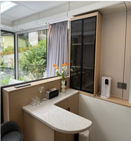 Maison capsule spatiale extensible entièrement meublée Unité de maison mobile Conteneur en aluminium prêt pour une installation instantanée Étanche inclus