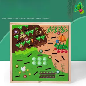 बच्चों की ग्रामीण सब्जी खींचने वाली मूली खेल शिशु प्रारंभिक शिक्षा ज्ञानोदय रंग पहचान मिलान खिलौने