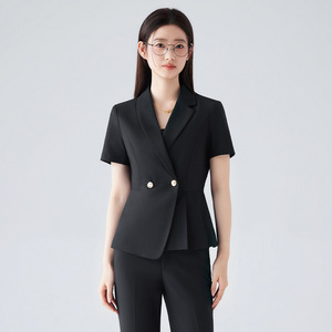 Women's Summer Thin Short Sleeve Professional Suit Set For Office <b>Work</b> Commuting - Product Image 4