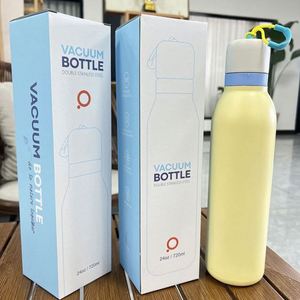 Bouteille d'eau sport isotherme en acier inoxydable écologique avec couvercle, personnalisable avec logo, 18oz 24oz, pour le camping, modèle 2026 - Product Image 4