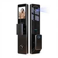 Serrure de porte intelligente multilingue Chuangjia S300 avec empreinte digitale, mot de passe, carte et déverrouillage par smartphone pour portes de sécurité