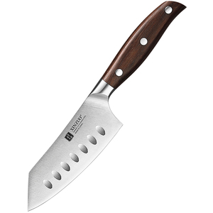 XINZUO Nuovo Coltello per Formaggio da 4,5 Pollici in Acciaio Inossidabile Tedesco con Manico in Legno di Sandalo Rosso, Affettatrice per Torte da Cucina - Product Image 1