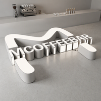 Panneau d'enseigne lumineux LED extérieur en acrylique 3D avec logo et alphabet pour décorations de bâtiments, mariages, magasins, bureaux, publicité lumineuse télécommandée