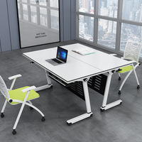 Mobilier de bureau Table de salle de réunion pliante portable Bureau de salle de formation mobile Grand