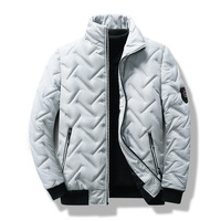 Nouvelle Doudoune Homme Réversible Automne Hiver Col Montant Décontractée Chaude Imperméable Fermeture Éclair Style Vintage