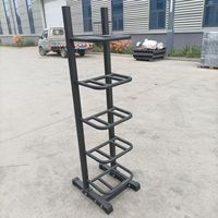 Support de rangement commercial SK pour salle de sport, étagère multi-niveaux pour haltères et kettlebells, organisateur d'équipement de fitness