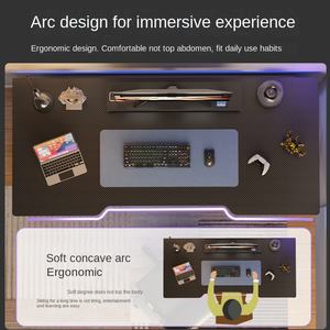 Escena arte muebles madera ordenador escritorio para oficina <span class=keywords><strong>estudio</strong></span> e-sports-diseño minimalista - Product Image 3