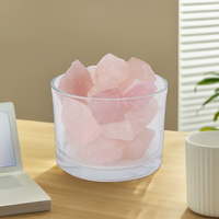 Diffuseur de pierres de quartz rose personnalisé de haute qualité ensemble de désodorisants d'huile essentielle d'arôme de cristal naturel pour la maison ou le bureau