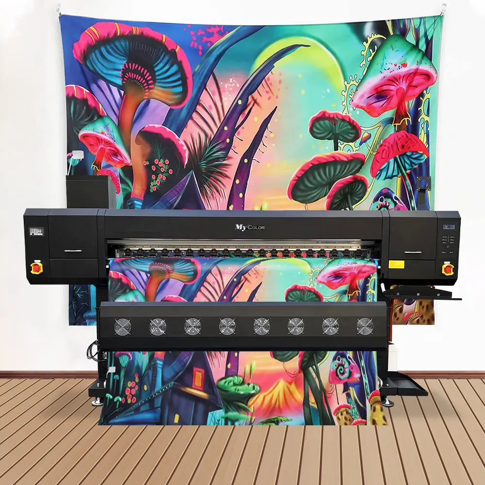 Mycolor Printer tekstil kecepatan tinggi 1.8m 6 kaki Format besar empat I3200-A1 kepala Digital Inkjet kain sublimasi cetak