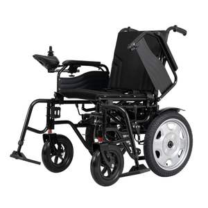 <span class=keywords><strong>Fauteuil</strong></span> <span class=keywords><strong>roulant</strong></span> électrique léger en acier pliant de vente chaude avec l'alimentation de batterie suspendue latérale - Product Image 2