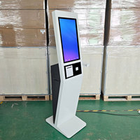 Kiosque de commande automatique personnalisé de 21,5 pouces avec imprimante thermique de 80 mm, code QR pour les restaurants