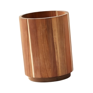 Support d'ustensiles de cuisine en bois artisanal avec ensemble de cuillères, spatules, fouets et cuillères ajourées en bois, style rustique pour comptoir - Product Image 6