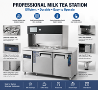 OEM Klantspecifieke Commerciële RVS Waterbar Werkbank Melkthee Speciale Machine Automatische Melkthee Machine