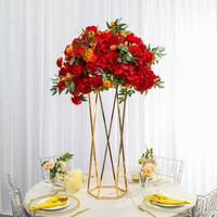 Support floral en métal doré torsadé de 80 cm, grand centre de table pour allée de mariage, vase floral, présentoir événementiel, vente en gros