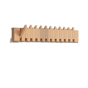 Perchero de pared con diseño de teclas de piano, de madera maciza, rectangular, fácil de instalar, para la entrada. - Product Image 5