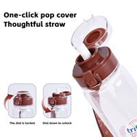 Tritan Children's Water Cup BPA Free 470ML-610ML Botellas de bebida de vidrio de plástico