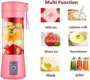 Manual Mini USB 6 Blades Stainless Steel Juicer <b>Blender</b> Portable Kitchen Tool <b>Bottle</b> - Product Image 4