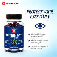 GABE HEALTH Gummies pour les yeux à la Lutéine, Vitamine A, Zeaxanthine, Protection contre la lumière bleue, Soin des yeux, OEM, Marque privée, 60 unités