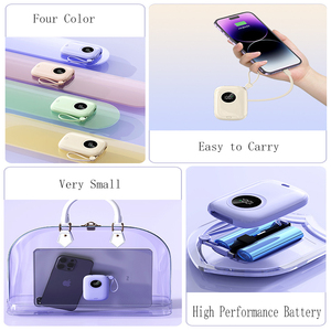 Banco de energía ultraportátil de 10000mAh con cargador rápido Compatible con dispositivos iPhone 15 14 <span class=keywords><strong>Pro</strong></span> Max Potencia de salida de 10W/20W - Product Image 5