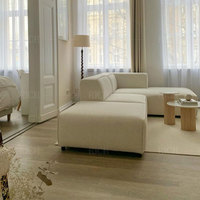 Canapé d'angle modulaire nordique, grande taille, en tissu, design moderne, pour salon