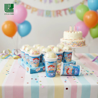 Biskuit Cup Isi Selai Cokelat Padat Manis Kustom Grosir dengan Permen Biru, Umur Simpan 12 Bulan