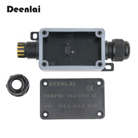 Boîte de jonction étanche Deenlai FSH710 avec joint en caoutchouc, pour extérieur, sous-marine, ignifuge, boîte de connexion de câbles à 2 voies
