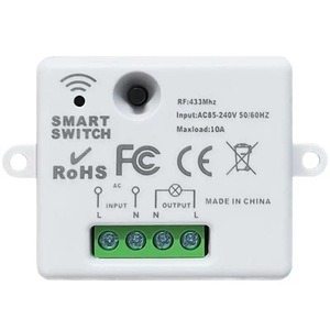 Récepteur intelligent RF 433 MHz AC85-240V 10A avec 1 bouton télécommande sans fil pour éclairage, serrure, prise, rideau, porte de garage - Product Image 2