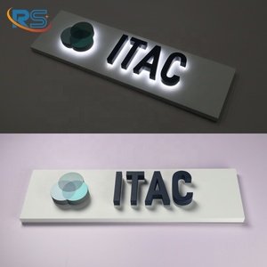 Letrero con Letras Retroiluminadas Halo, Letrero Luminoso Personalizado para Montar en la Pared con Panel Trasero - Product Image 3