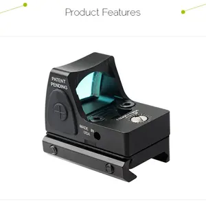 Mira Holográfica Táctica 5D Factory <span class=keywords><strong>Optics</strong></span> con Punto Rojo 1x17x22 de Aleación de Aluminio con Diseño sin Tubo e Iluminación Roja de 5 Niveles - Product Image 4