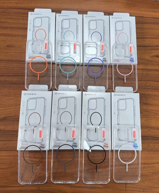 Colorful Magnetic Clear Case Magnetic Wireless Charging Case for Iphone 14 Pro Max 15 15Pro 15 Plus 15Pro Max 16Pro 16 Pro Max