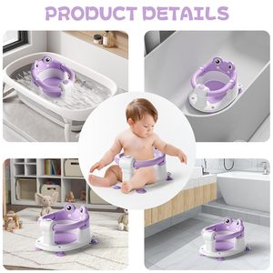 Chaise de <span class=keywords><strong>bain</strong></span> antidérapante pour bébés, siège de <span class=keywords><strong>bain</strong></span> pour tout-petits avec ventouses, coussin doux, siège de <span class=keywords><strong>bain</strong></span> pour bébés de 6 mois et plus - Product Image 6