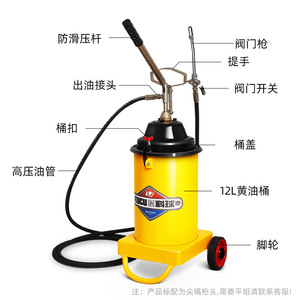 Keqiu Gz-6s Manual Grease Gun 12l Hand Operated For Construction Machinery Vehicles - Product Image 2