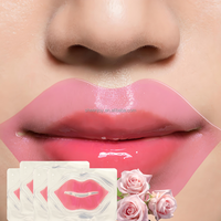 Masker bibir hidrogel mawar kustom pabrik masker bibir perawatan kecantikan & kulit pribadi Korea warna-warni sangat menenangkan pelembab