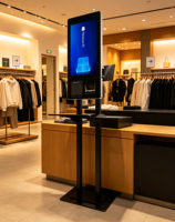 Terminal de paiement 21,5 pouces, Kiosque de commande automatisée, Machines de commande en libre-service, Équipement de supermarché, Système de gestion des files d'attente