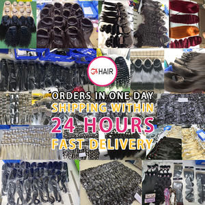 Parrucca di capelli umani vergini brasiliani a metà pizzo GShair, fornitore di parrucche peruviane diritte in osso, parrucche intrecciate a capelli pieni per donne nere - Product Image 6