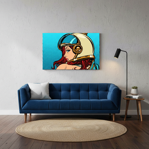 Pop Art Astronaut Woman Canvas Print: Modern Wall Decor,<b>WRAPPED</b> CANVAS - Product Image 3