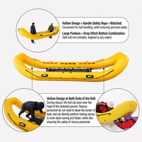 Bateau-schlitten gonflable de sauvetage aquatique, robuste, insubmersible, certifié CE, portable