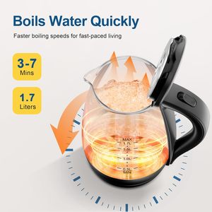 Bouilloire électrique en verre sans fil portable de 2,0 L avec lumière LED pour la maison et l'hôtel - Product Image 5
