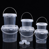 Gobelet en plastique jetable avec poignée, personnalisable avec logo, 16/24/32 oz, pour fruits, aliments, et bubble tea à emporter
