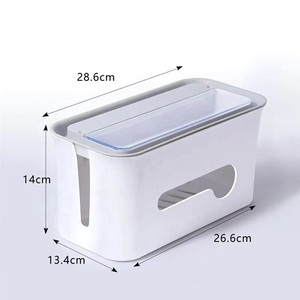 Power Cord Cable <b>Charger</b> Socket Storage Box Power Line Storage Organizer Box Under Desk Plastic Cable Box Organizer - Product Image 4