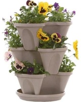 Pot de culture vertical multifonctionnel en plastique Pot de plantation de fraises Pot d'empilage hydroponique