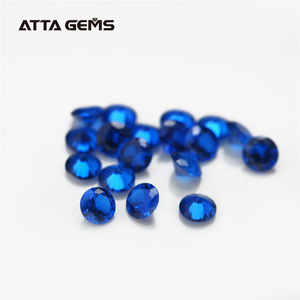 Prezzo di fabbrica 1.0 ~ 3.0 millimetri #113 Blu Sintetico Gemme di Pietra Rotondo Macchina di Taglio Spinello Sintetico di Pietra per Gioielli - Product Image 3